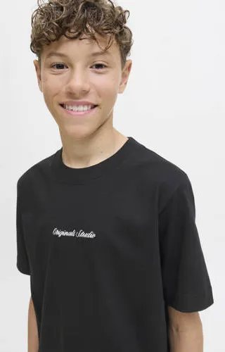 Jack & Jones Junior t-shirt zwart met tekstprint, foto 5