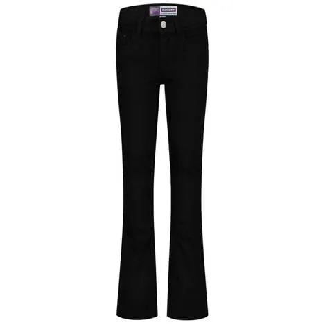 Raizzed high waist flared jeans zwart Meisjes Stretchdenim Effen