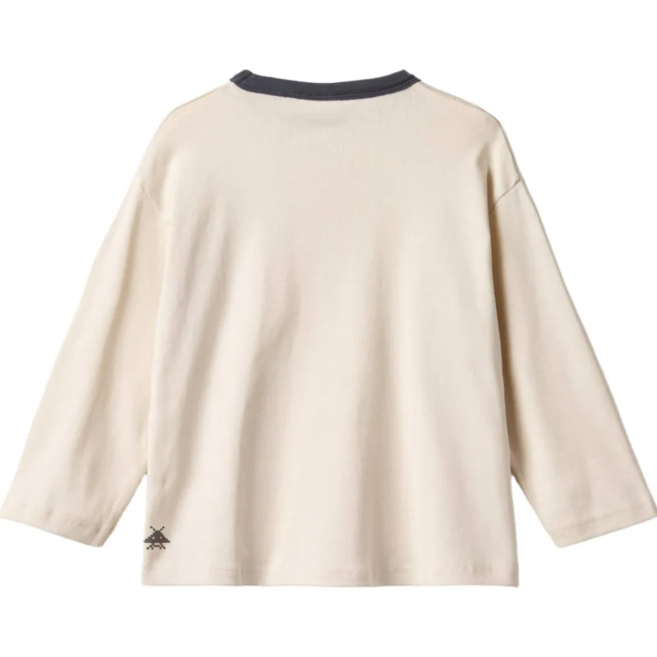 Wheat rechtvallende longsleeve met print ecru, foto 3
