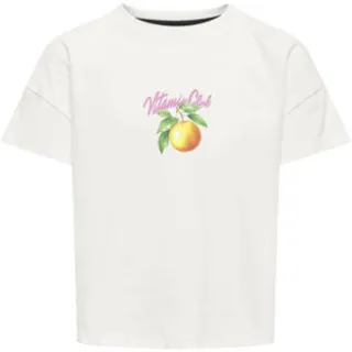 Only Kids Only Girl T-shirt met backprint wit