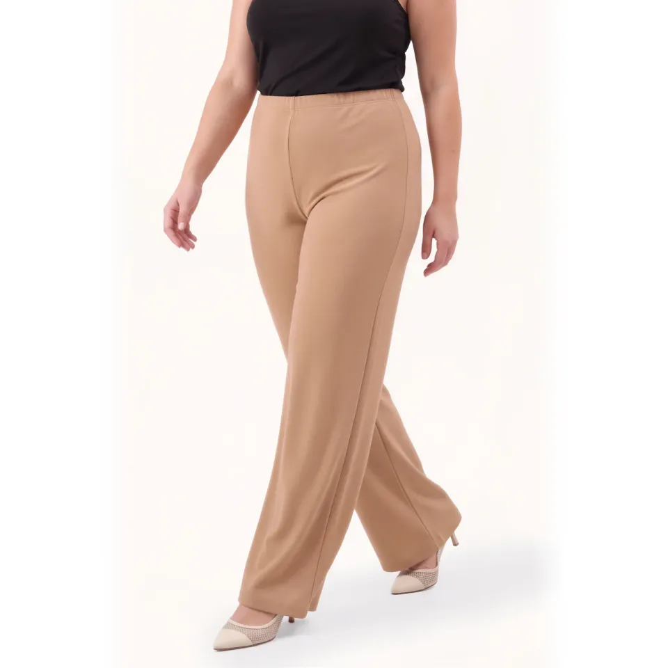 Yoek Pantalon straight ECO VERO lange broek lichtbruin bruin, foto 4