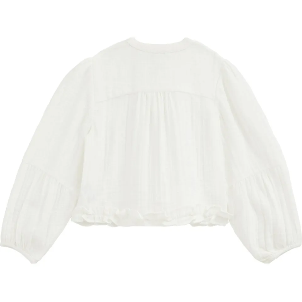 WE Fashion blouse met ruches ecru, foto 4
