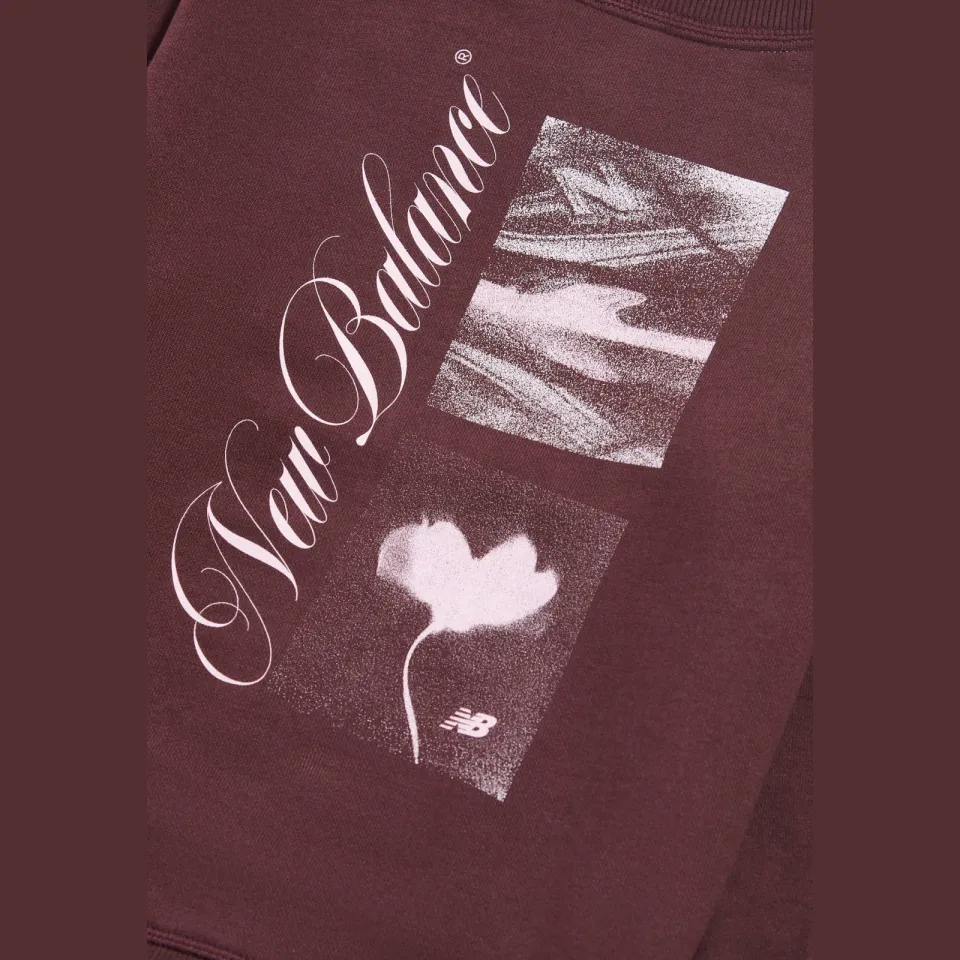 New Balance sweater met backprint - bordeaux, foto 4