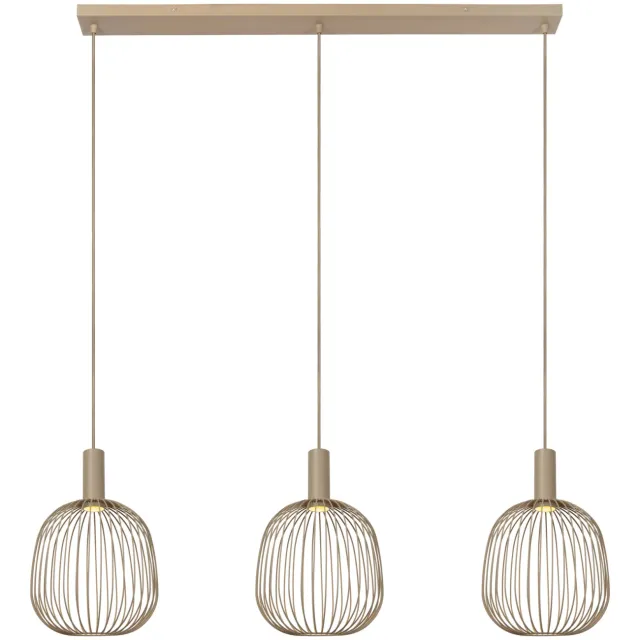 Lucide ESTEREL - Hanglamp - 3xGU10 (MR11) - Taupe | Essential