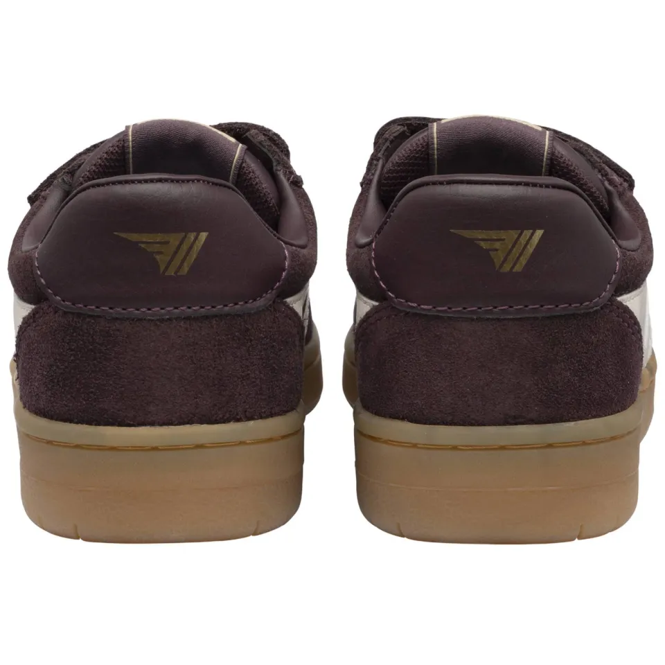 Gola Hawk Strap leren sneakers donkerpaars aubergine, foto 4