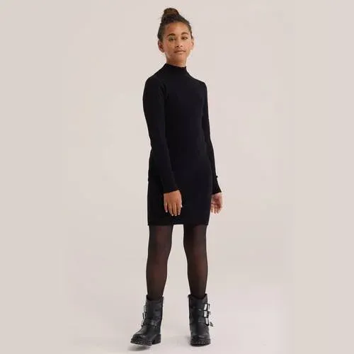 WE Fashion gebreide bodycon jurk zwart, foto 3