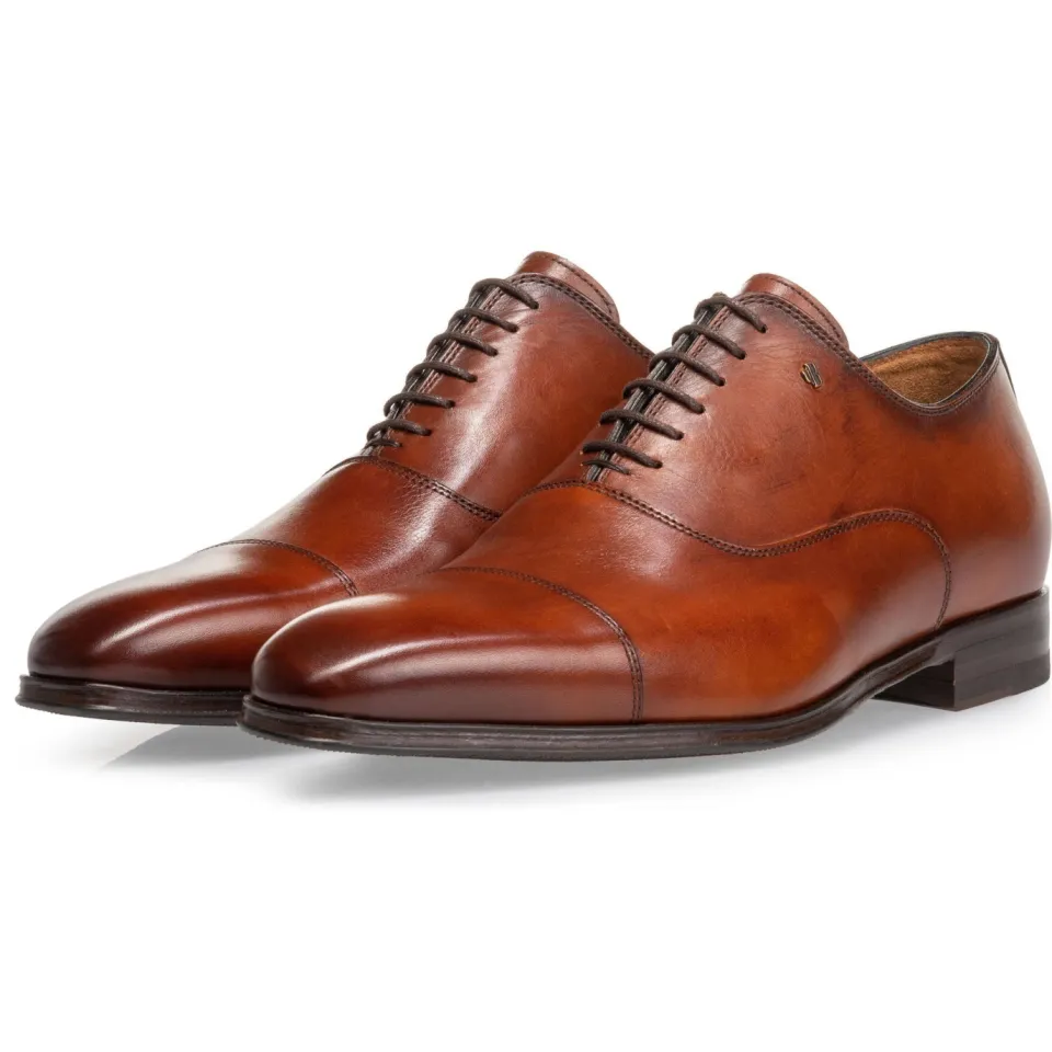 Floris Van Bommel Raffa 02.00 leren veterschoenen donker cognac, foto 3