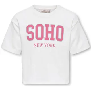 Only KIDS ONLY GIRL T-shirt wit Wit/roze