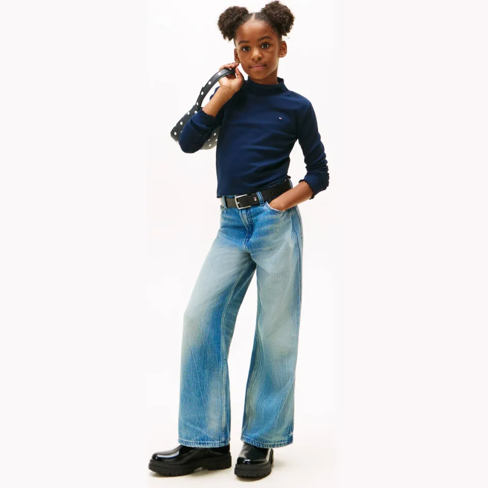 Tommy Hilfiger longsleeve donkerblauw rib, foto 3