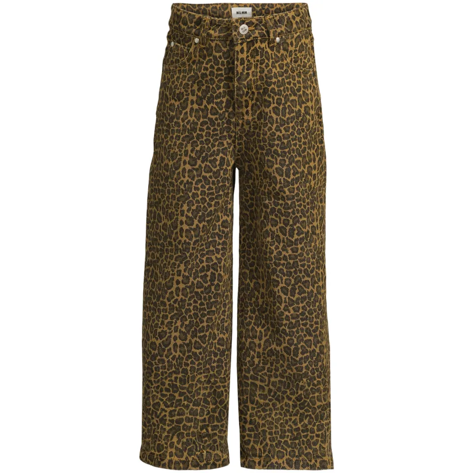 Me & My Monkey loose fit jeans met panterprint - bruin, foto 2