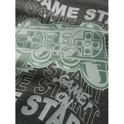 NAME IT KIDS sweater antraciet Grijs Printopdruk, foto 3