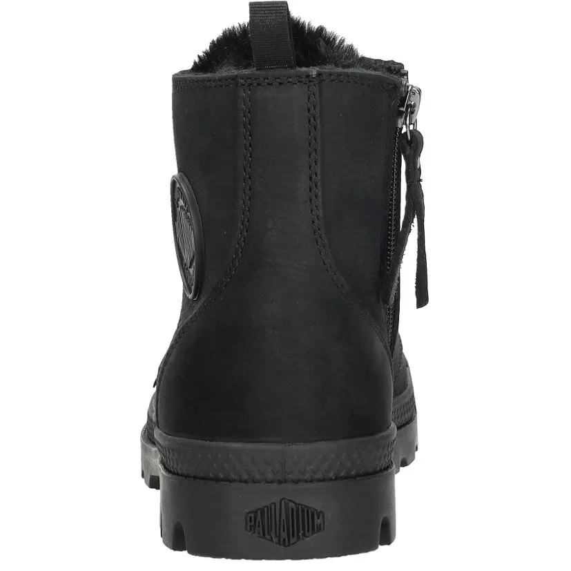 Palladium PAMPA HI ZIP WL leren sneakers met profielzool en logo - zwart, foto 5