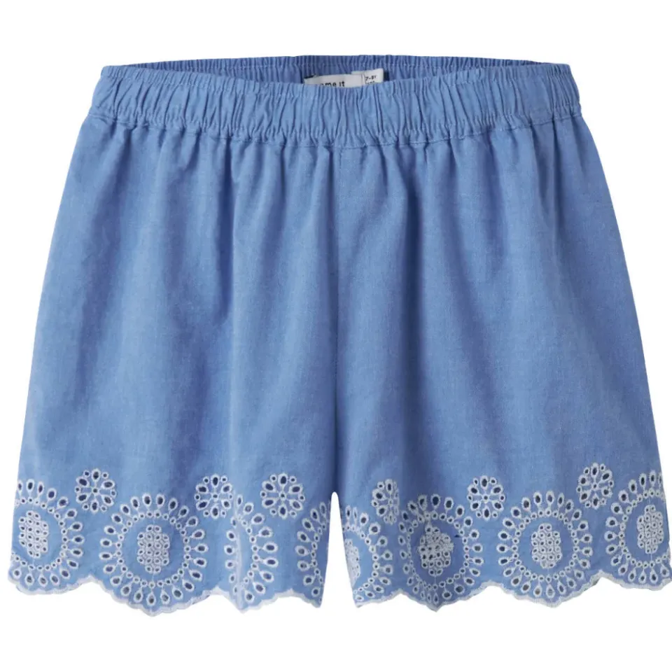 NAME IT korte broek met broderie blauw, foto 2