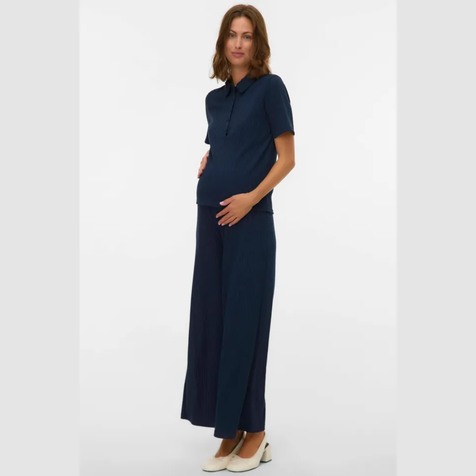 Mamalicious zwangerschaps- en voedings polo donkerblauw, foto 3