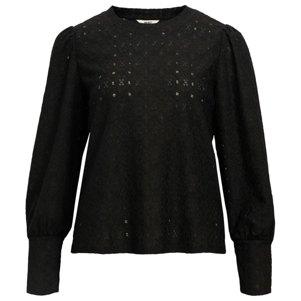 Object top zwart broderie, foto 2