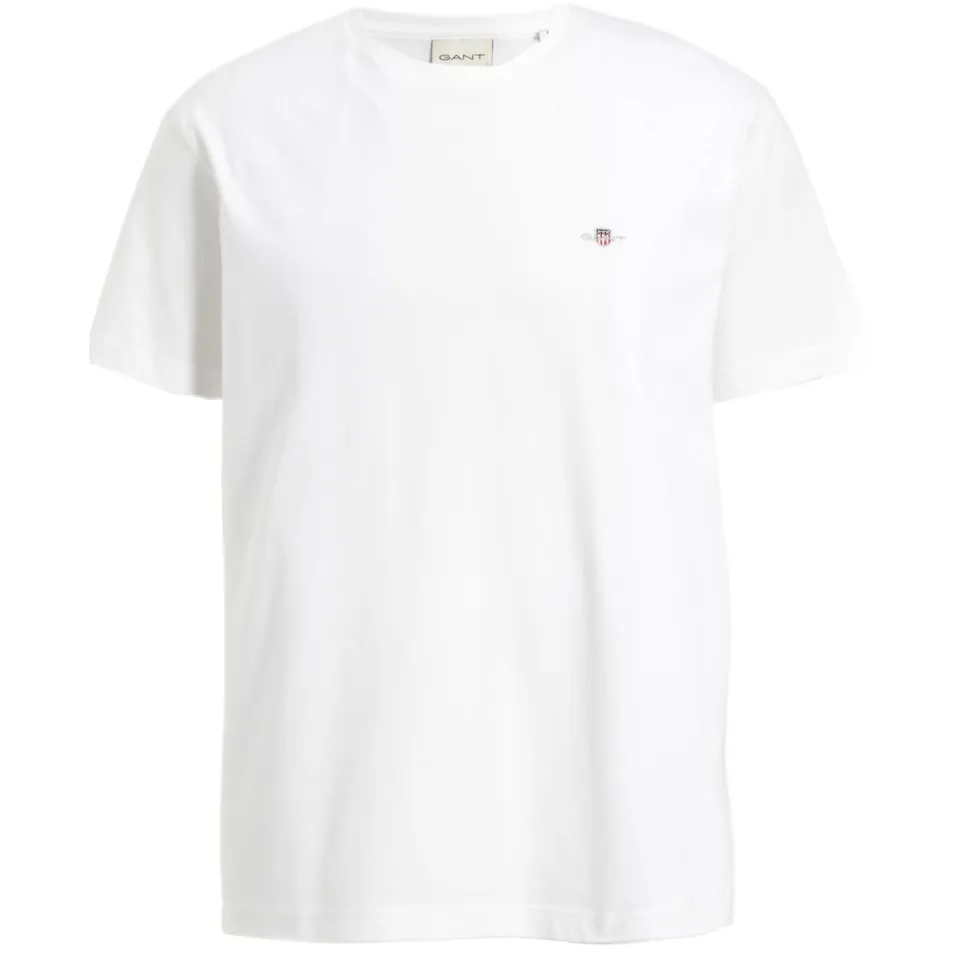 Gant regular fit T-shirt met logo en borduursels white, foto 2