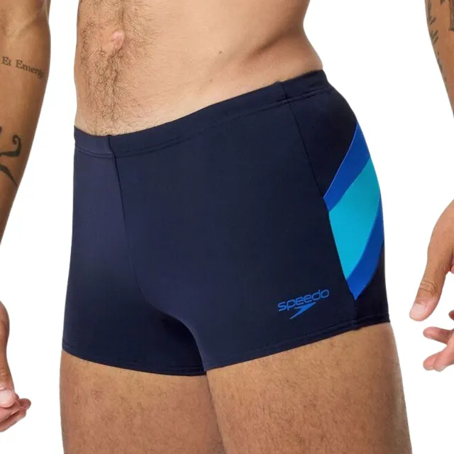 Speedo END+ Hyperboom Logo Zwemboxer Heren Blauw
