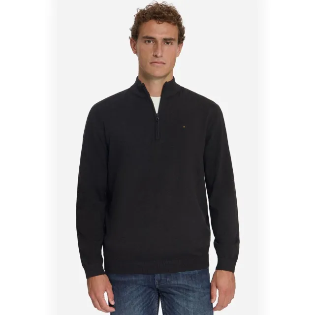 Sweater No Excess Half Zip Trui Bruin