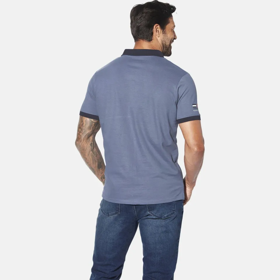 Jan Vanderstorm loose polo LARSDAL Plus blauw, foto 4