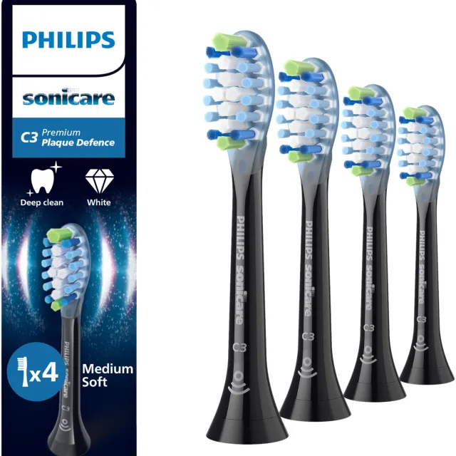 Philips Sonicare 4 C3 Premium Plaque Defence Hx9044/88 Opzet Borstels Zwart