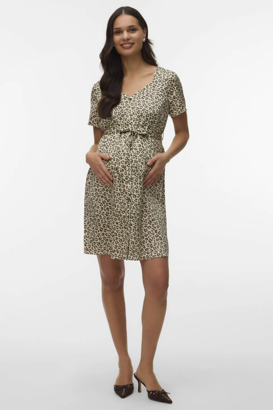 Vero Moda Vmmidalia wikkeljurk panterprint bruin, foto 3
