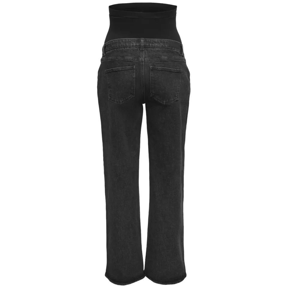 Only MATERNITY zwangerschaps wide leg jeans - black denim, foto 2