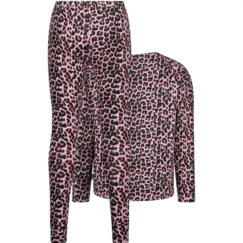 Vingino Widya pyjama met panterprint roze zwart, foto 4