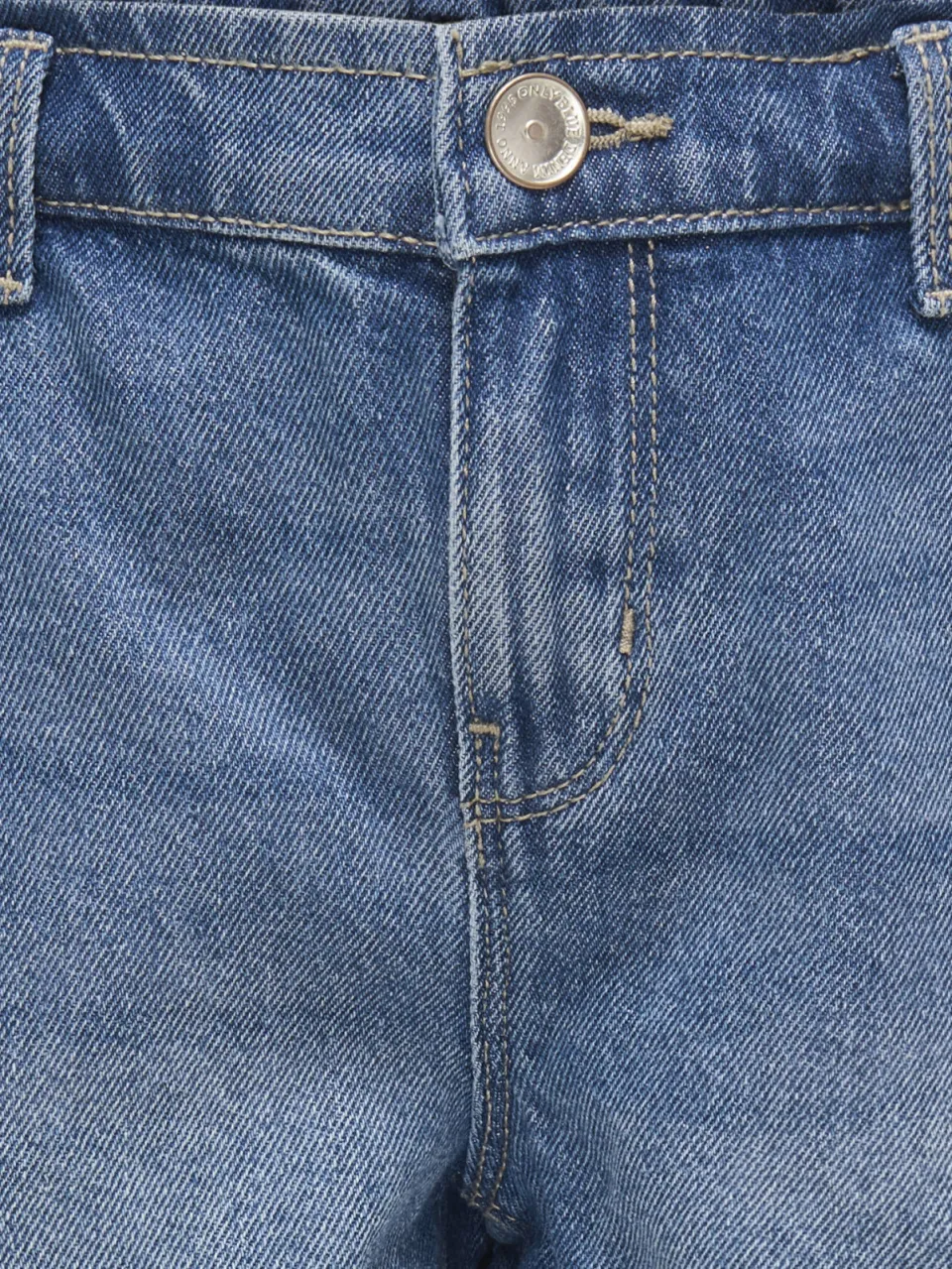 Only wide leg jeansshort lichtblauw denim, foto 5