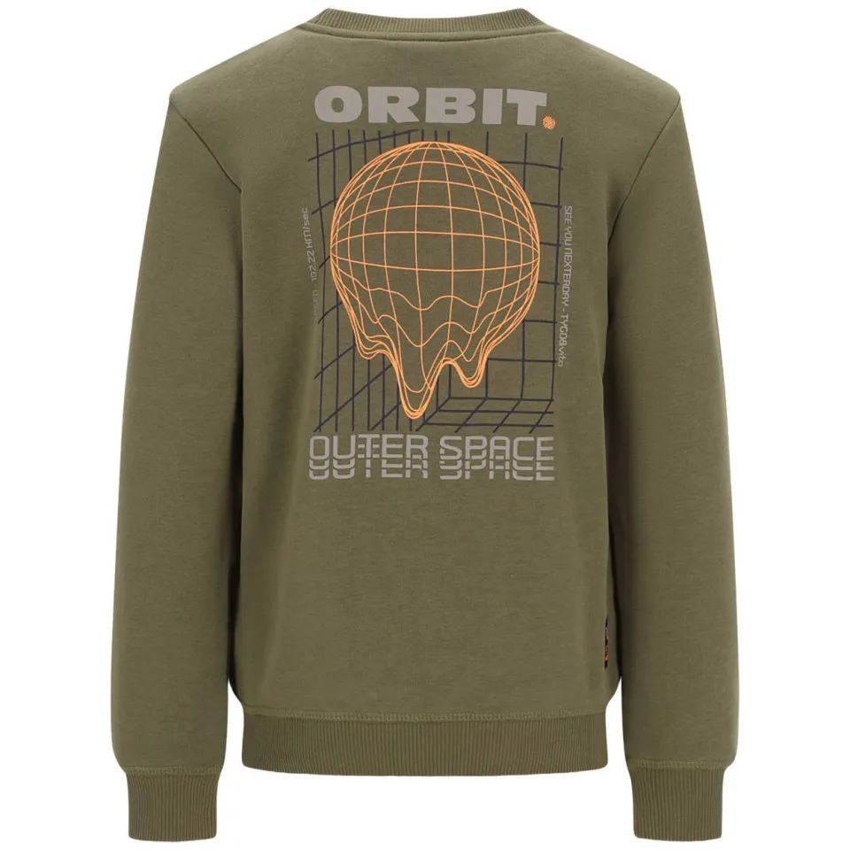 TYGO & vito rechtvallende sweater met backprint - donkergroen, foto 2