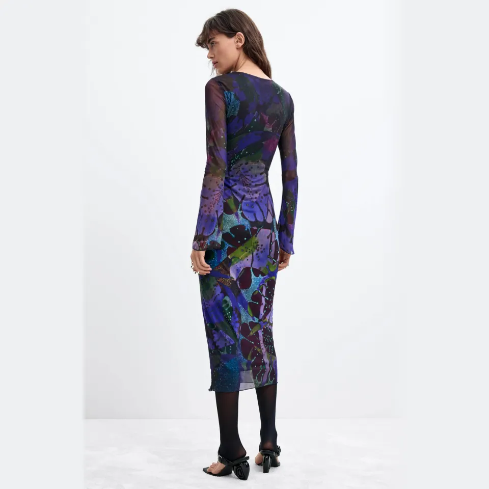 Desigual midi jurk met print meerkleurig multi, foto 3