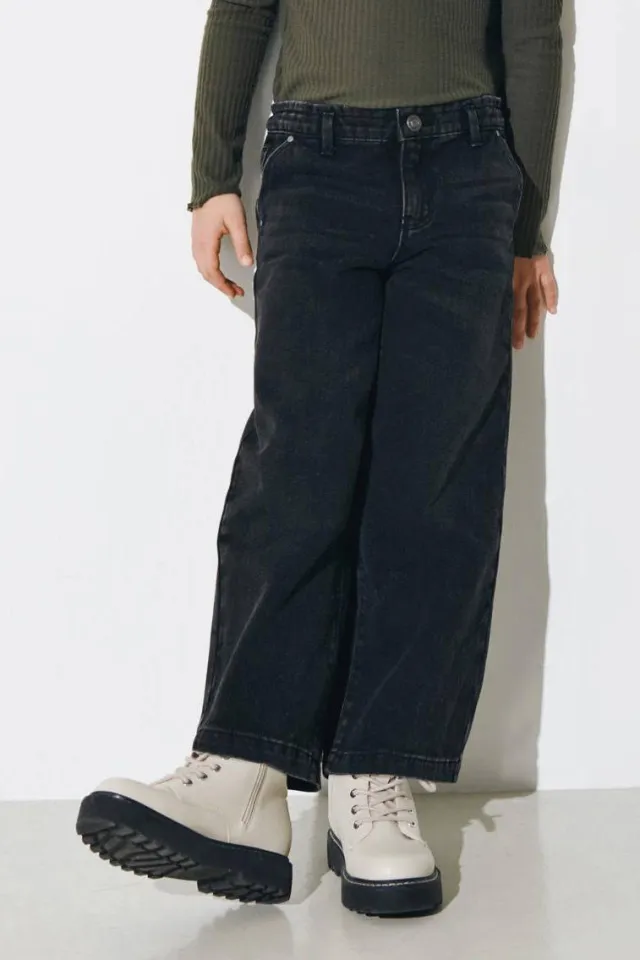 Only KIDS ONLY GIRL wide leg jeans KOGCOMET zwart