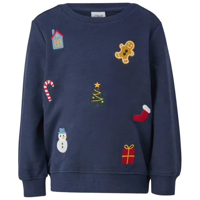 s.Oliver sweater met print - donkerblauw, foto 2