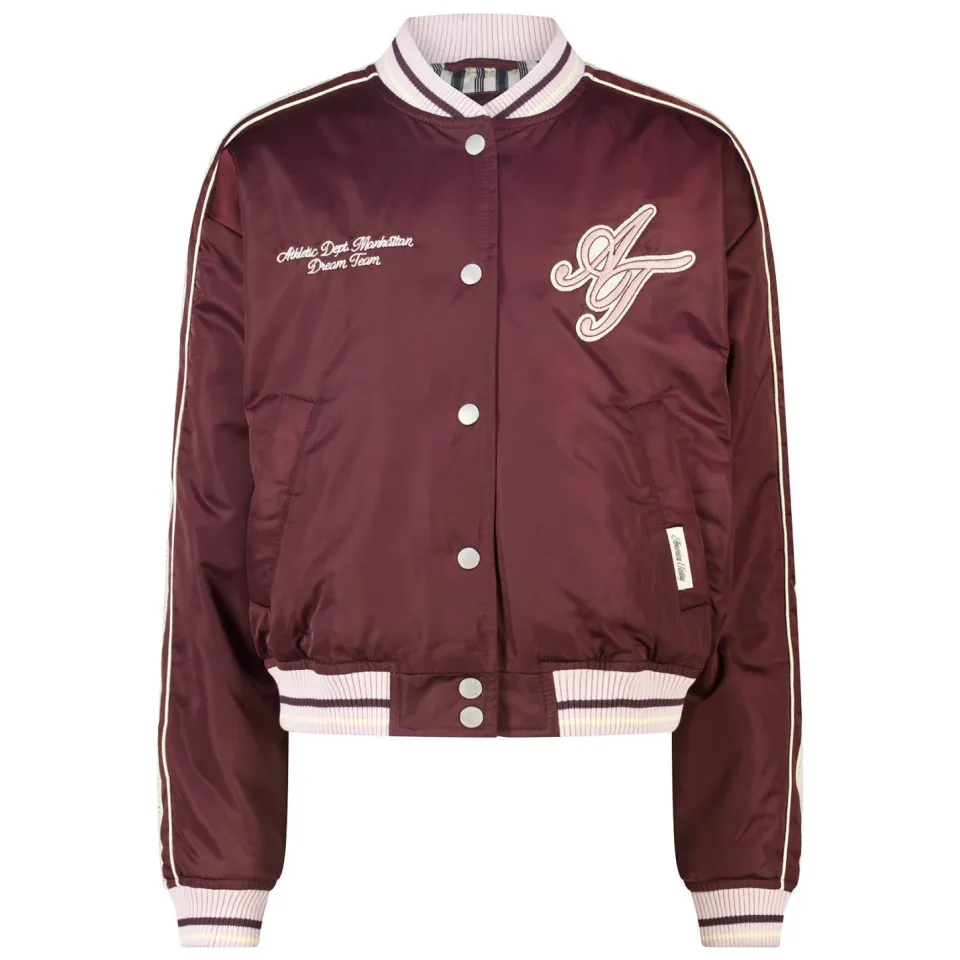 America Today baseball jacket bordeauxrood, foto 2