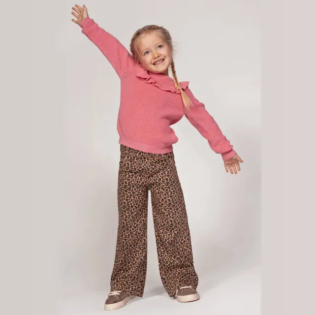 Jubel wide leg jeans City Chic donkerbruin/zwart Zand/bruin/zwart