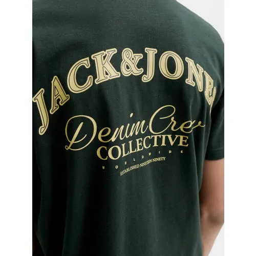 Jack & Jones rechtvallend t-shirt met backprint donkergroen, foto 5