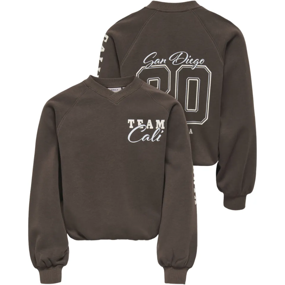 KIDS ONLY GIRL rechtvallende sweater met print - bruin, foto 2