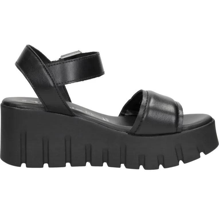 Tamaris sandalen met hak zwart