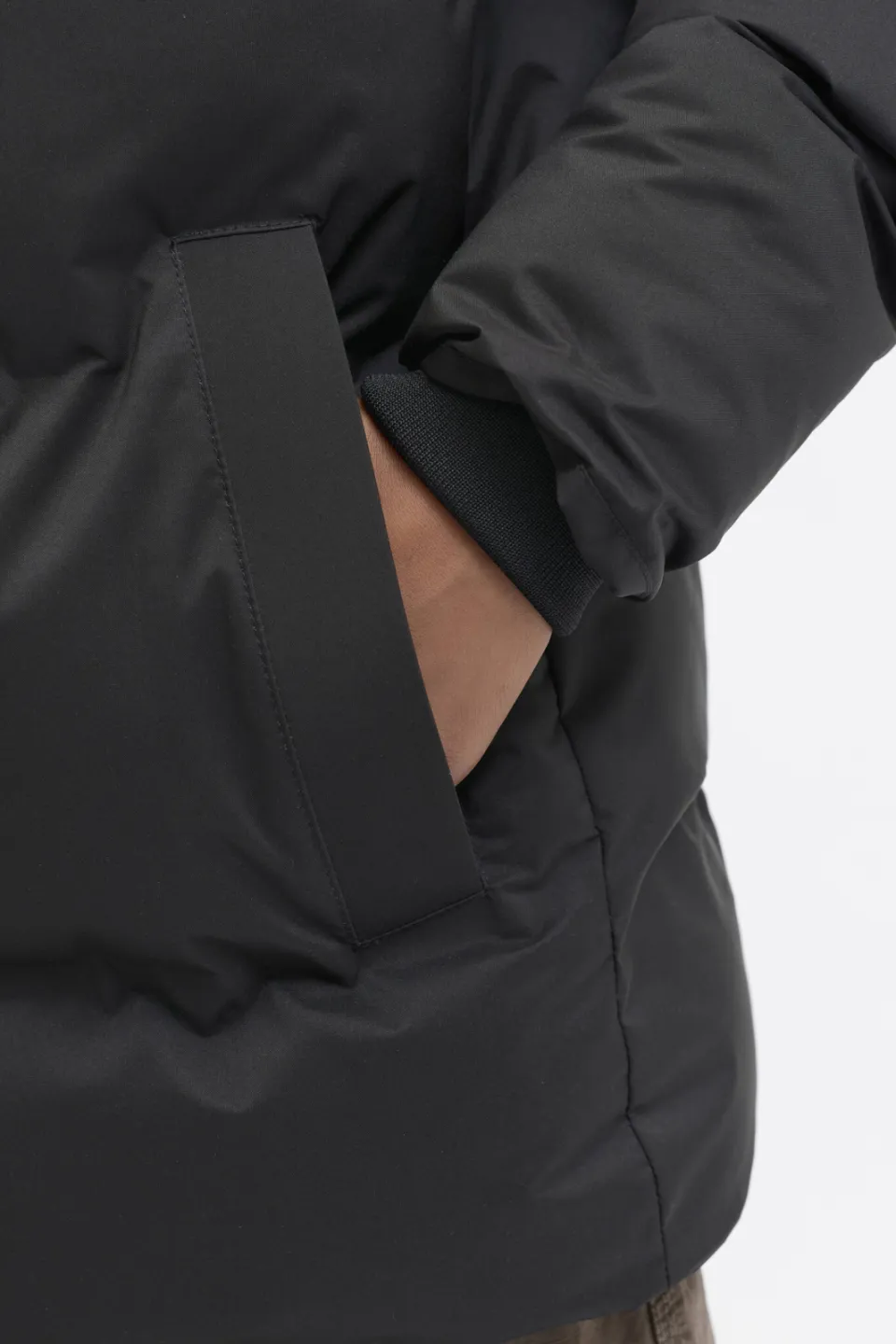 Jack & Jones Junior gewatteerde jas zwart met capuchon, foto 7