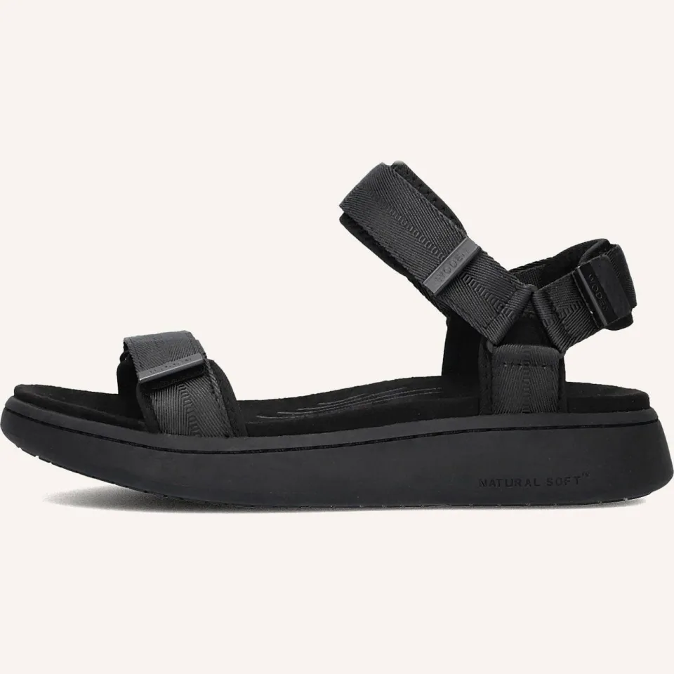 Woden Sandalen Line Zwart, foto 6