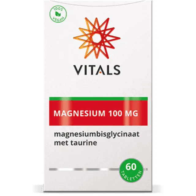 Vitals Magnesium bisglycinaat 100 mg tabletten