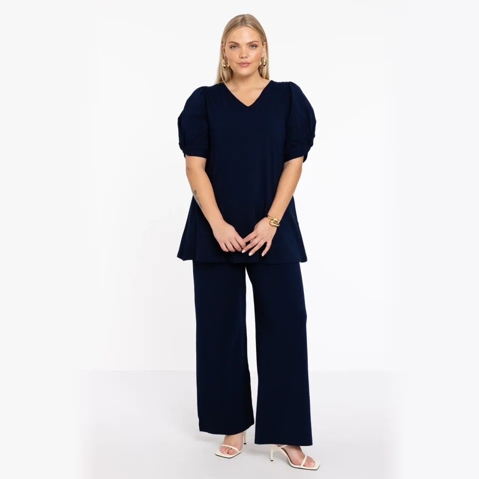 Yoek pantalon lang donkerblauw, foto 2