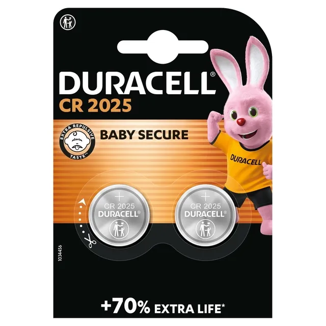 Duracell CR2025 knoopcelbatterij