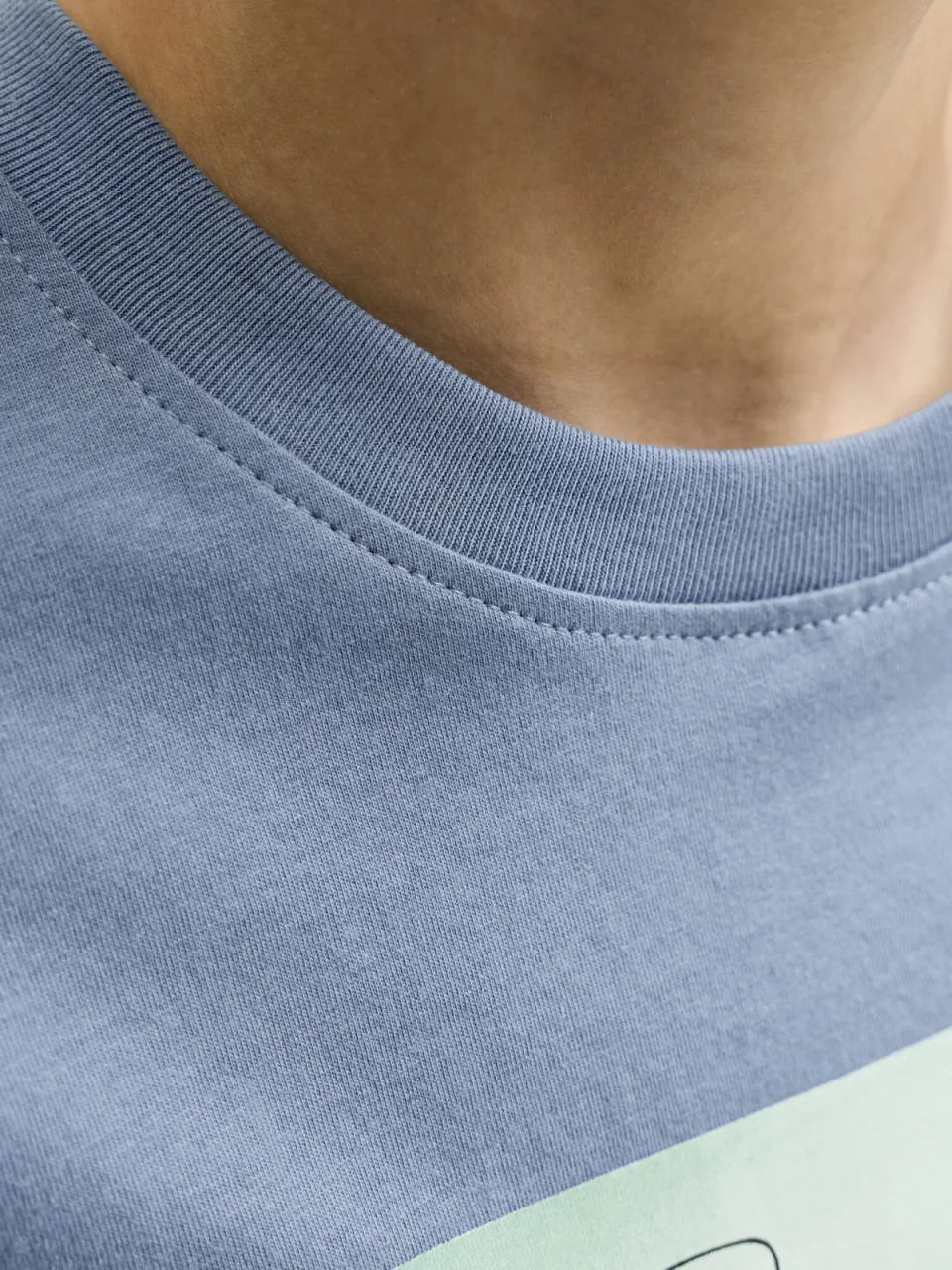 Jack & Jones junior t-shirt blauw met logo, foto 6