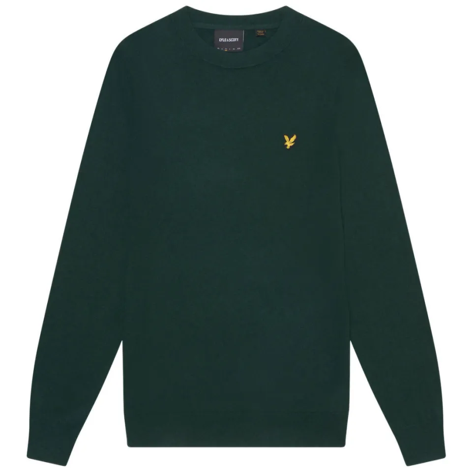 Lyle & Scott regular fit trui met wol - donkergroen, foto 2
