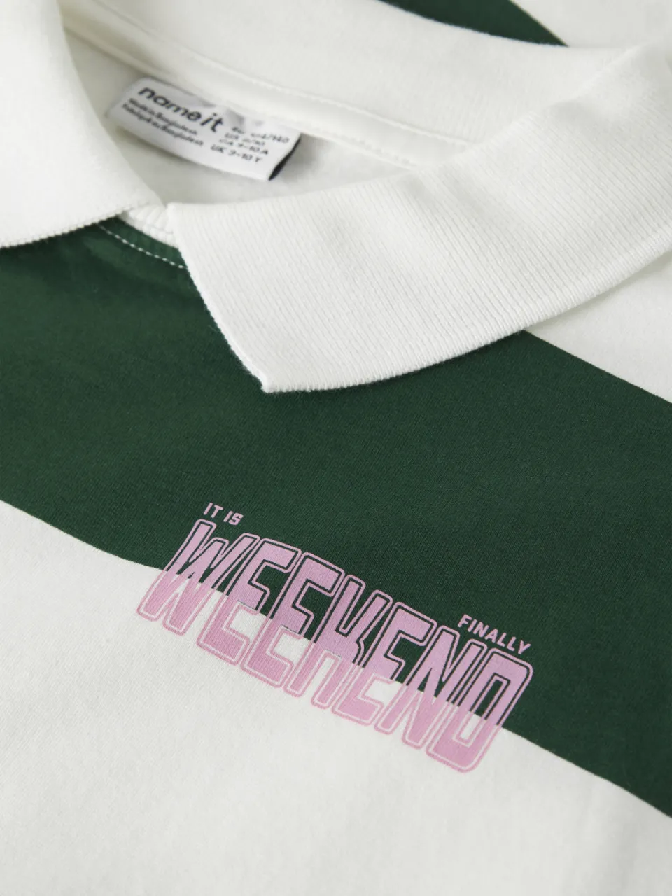 NAME IT KIDS gestreepte sweater - groen, foto 2