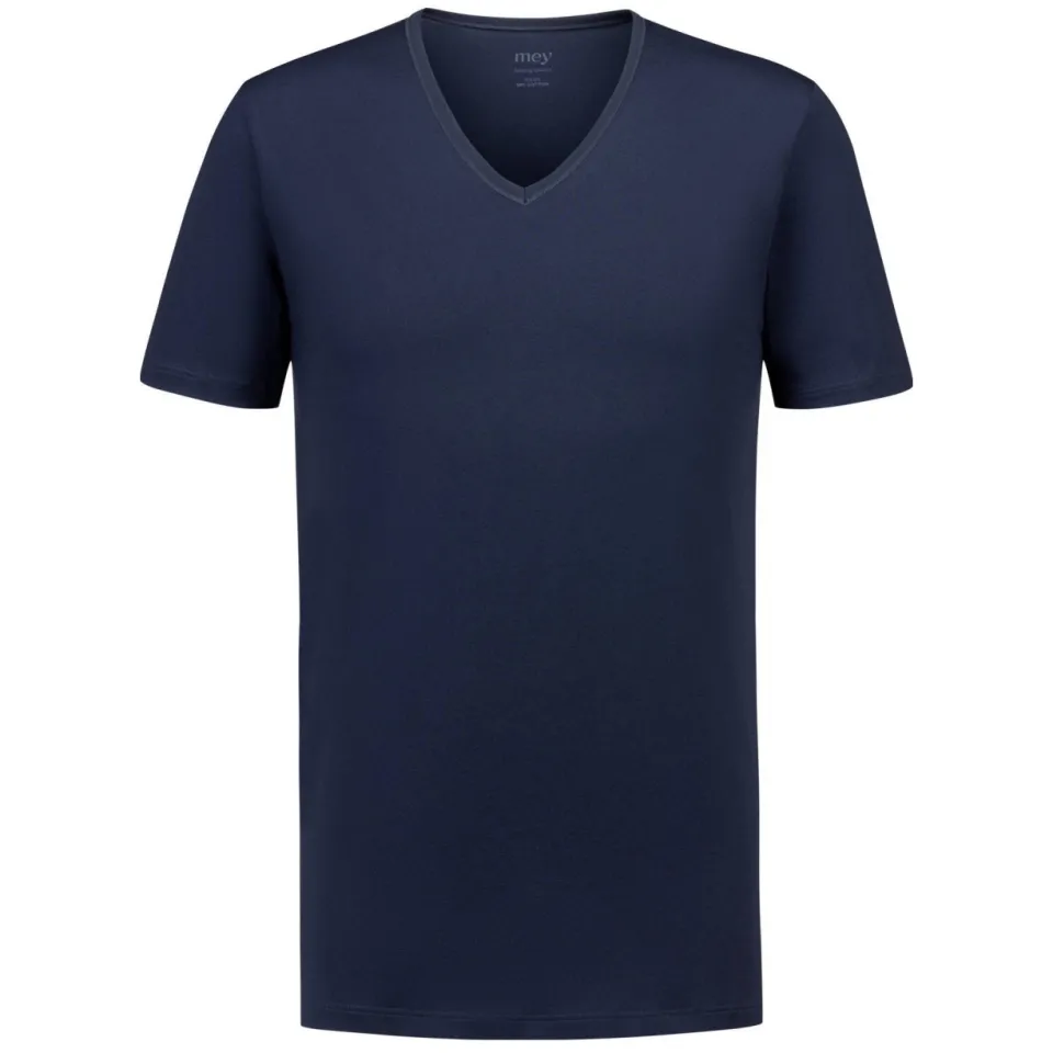 Mey Dry Cotton T-shirt V-hals donkerblauw yacht blue, foto 2