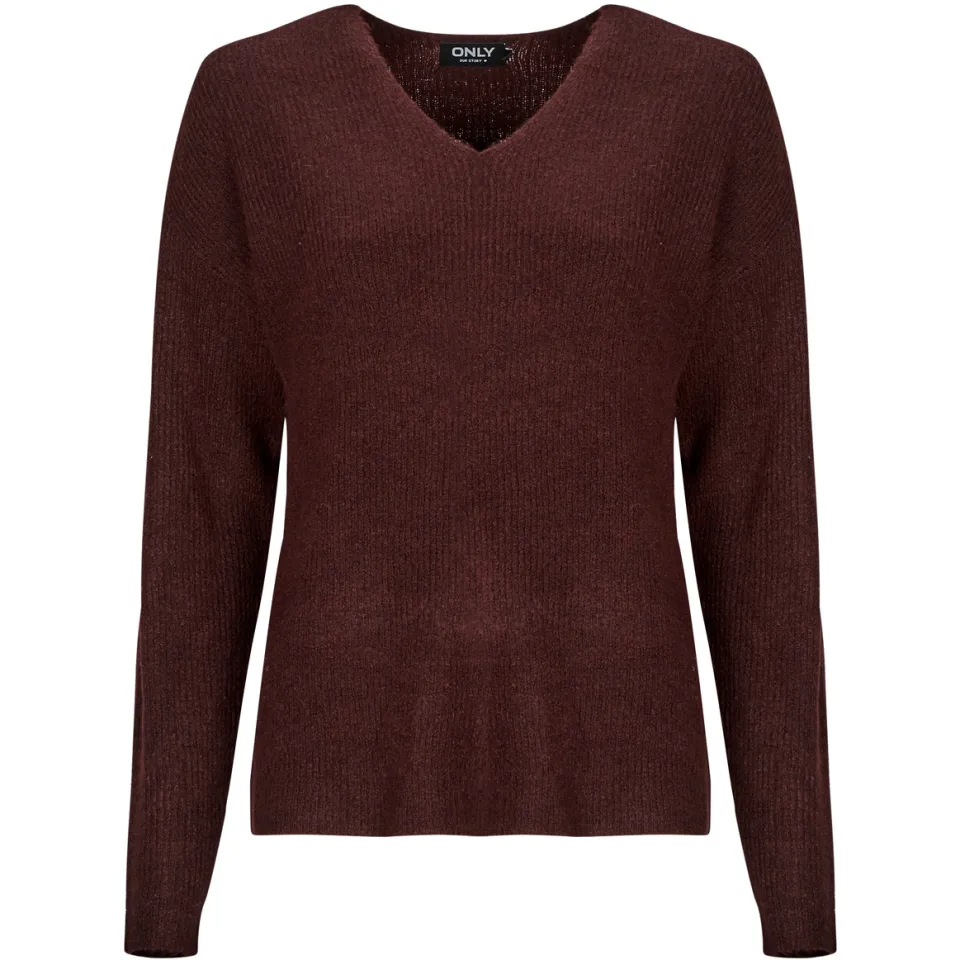 Only pullover donkerrood gebreid, foto 2