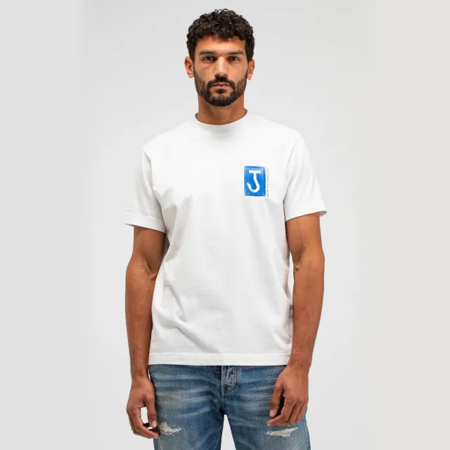 Butcher of Blue relaxed T-shirt met backprint wit Titan White
