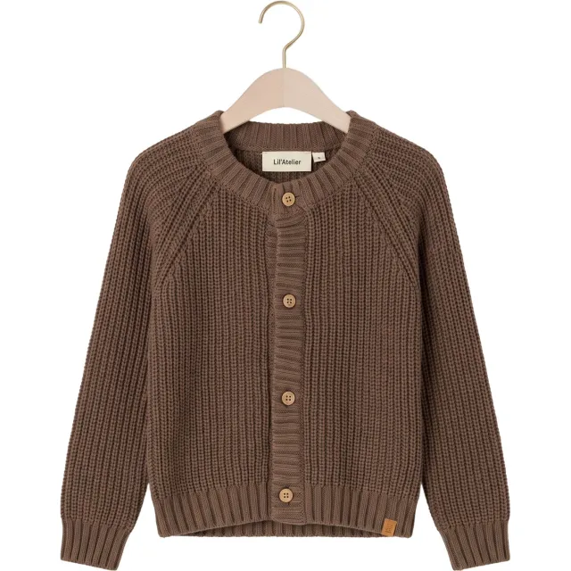 Lil' Atelier Baby Truien & Vesten Nbnemlen Ls Knit Card Lil Noos - Bruin