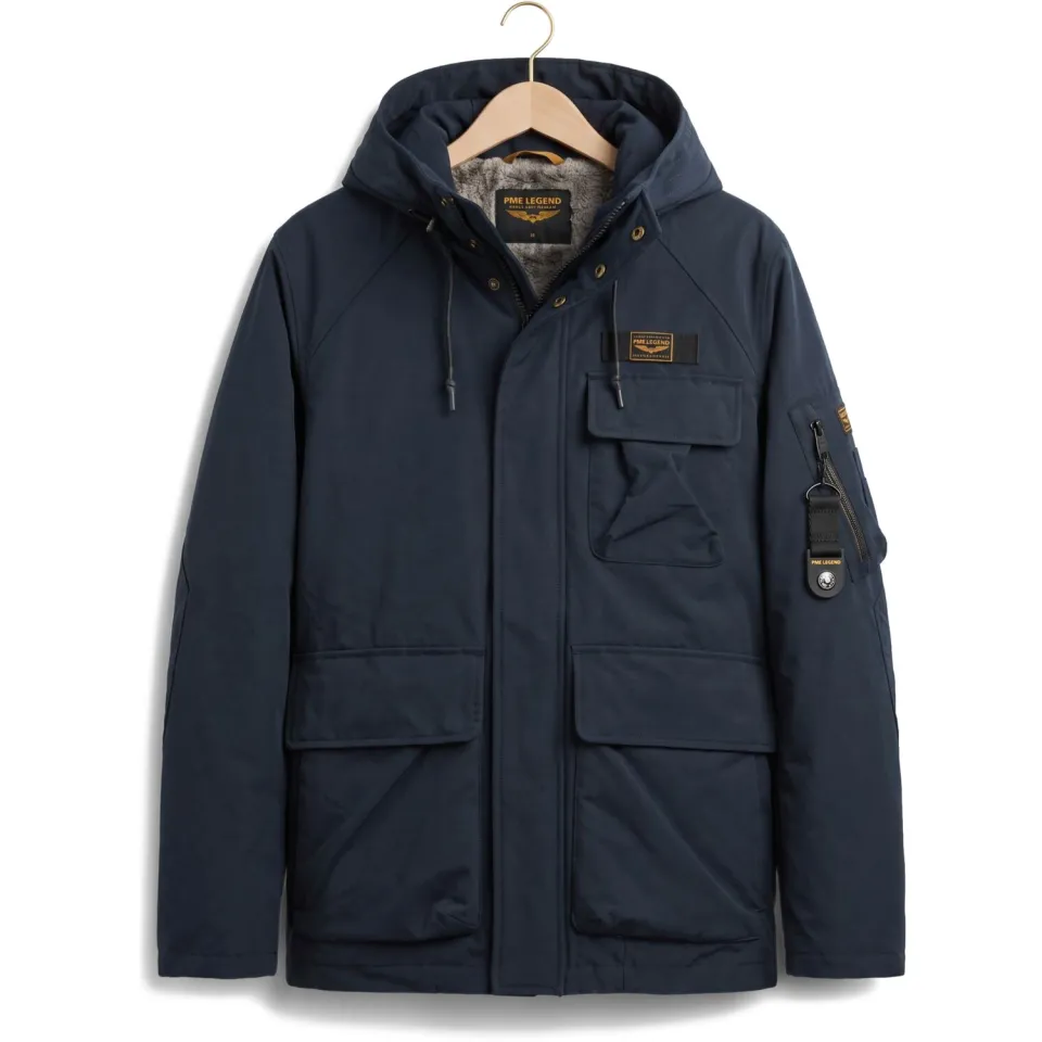 PME Legend YETCRAFT pufferjas met imitatiebontkraag - donkerblauw, foto 4